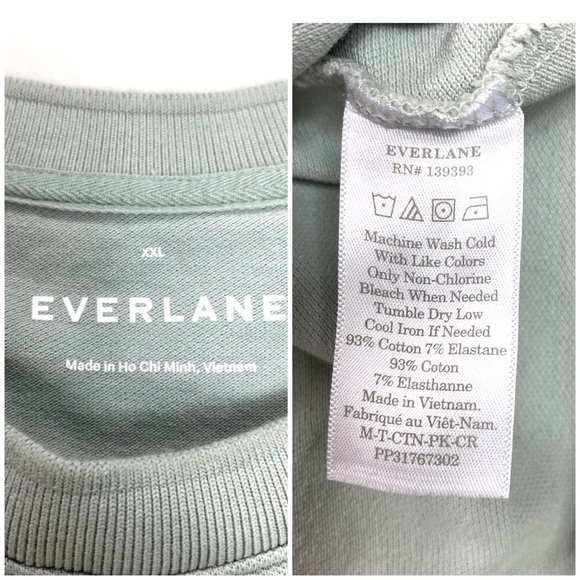 EVERLANE Heavy-Weight Blend Cotton Crew Neck Uniform T-Shirt in Soft lime green - Picture 5 of 6